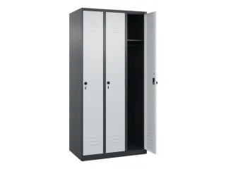 locker,HxBxD 1850x900x500mm,3vak,vak B 300mm,draaigrendel - 2