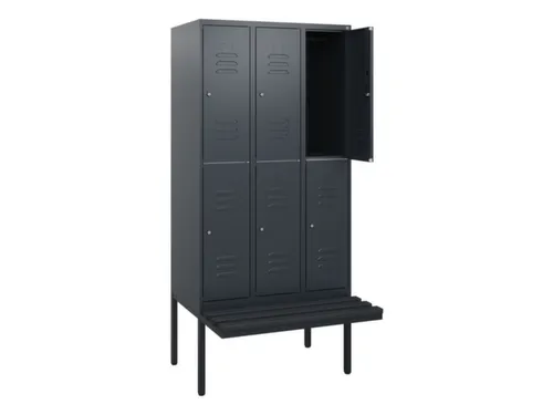 Dubbeldekse dekenkist,HxBxD 1950x900x815mm,3x2vak.,vak B 300mm