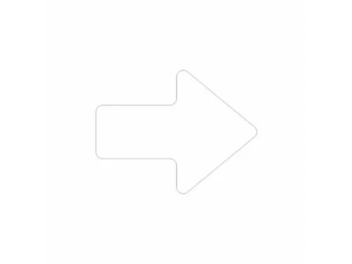plaksymbool,Pijl,markering HxB 90x145mm,wit,met antislip-eigenschappen