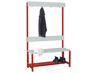 omkleedbank,HxLxD 1600x1000x400mm,onderstel RAL3000 - 2