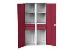 universele kast,HxBxD 2000x1050x550mm,4xStalen bodem,4lade(n)