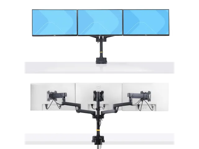 Bras 3 écrans 27 inch Noir