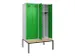 locker met bank,voor scheiding van kleding,HxBxD 2120x1200x815mm,4vak
