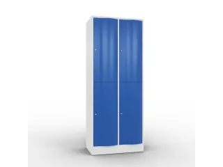 lockerkast,HxBxD 1950x770x540mm,2x2vakken,romp RAL7035,front RAL5010 - 2