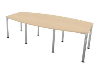 vergadertafel,HxBxD 740x2400x1200mm,vatvormig,NE-esdoorn - 1