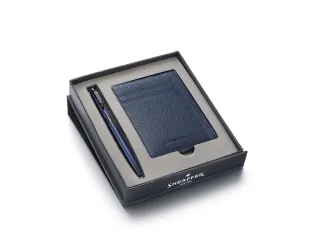 Balpen giftset Sheaffer Reminder 9018 Matte bleu polished black PVD me - 2