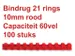 Bindrug GBC 10mm 21-rings A4 rood 100stuks