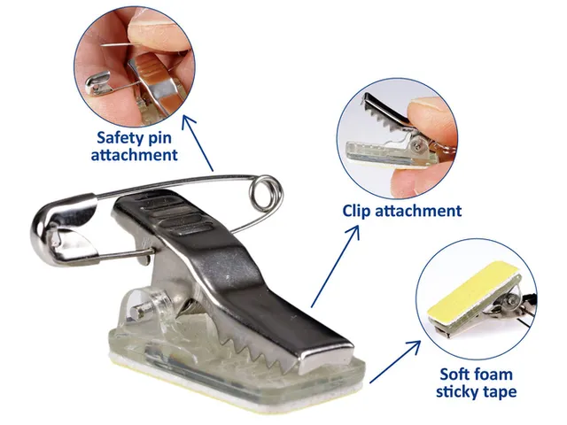 Clip met speld Europel zelfklevend voor badges