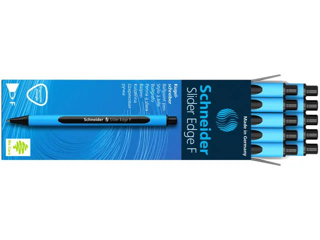 Balpen Schneider Slider Edge F 0,7mm zwart