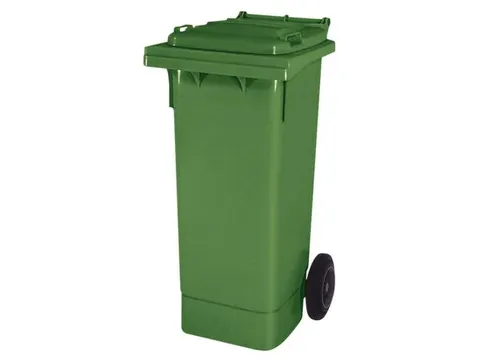 Vuilcontainer PE 80 liter HxBxD 930x448x530mm met wielen groen
