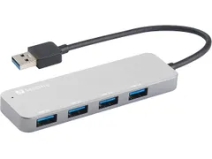 Usb 3.0 Hub 4Ports Saver Zilver
