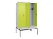 locker voor scheiding van kleding,HxBxD 2120x1200x815mm,4vak