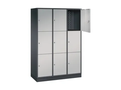 grootvolume-lockersysteem,HxBxD 1950x1220x500mm,3x3vakken,cil.-slot