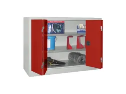 Vouwdeurkast 1000x1200x600mm 2legborden Verzinkt Ral7035 Front Ral3000