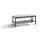 omkleedbank,HxLxD 438x1000x353mm,HPL zilvergrijs,frame staal RAL7021