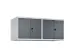 opzetkast,v. locker voor scheiding van kleding,4vak.,vak B 300mm