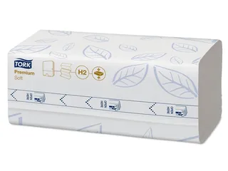 Handdoek Tork 100889 H2 Xpress compressed Premium 2-Laags Wit - 7