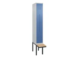 Z-garderobekast,HxBxD 2120x300x815mm,2vak,vak B 300mm,cil.-slot