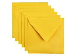 Envelop Papicolor 140x140mm Dottergeel Gegomd