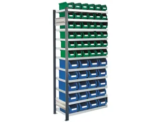 Bakkenstelling 2000x1000x400mm 56bakken PE groen/blauw vakl. 125kg - 2