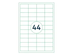 Etiketten Zelfklevend Wit 44 op A4 48.5x25.4mm 1000 Vel