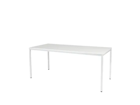 Domino Basic Tafel Vaste Hoogte 1800x800mm Grijs 25mm Wit 4-Poots