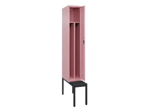 locker met bank,voor scheiding van kleding,HxBxD 2120x300x815mm,1vak