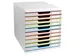 Module de classement Modulo Black Office 10 tiroirs fermés - Blanc/ar