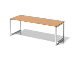bureau,HxBxD 740x2200x800mm,blad beuken,sledeframe verkeerswit