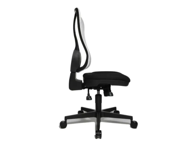 Siège Bureau Pivotant Assise Noir Dossier Maille Blanc
