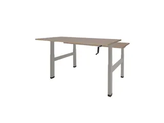 Dextro Slinger Duo zit/sta Bureau 160cm frame Alu blad Havana - 1