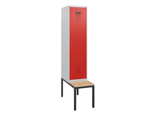 locker met bank,HxBxD 1950x400x815mm,1vak,vak B 400mm,cilinderslot