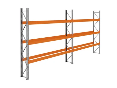 palletstelling,basis+1xaanbouw,HxBxD 3990x7500x750mm,vakl. 3400kg