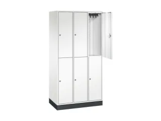 Dubbeldekse garderobekast,HxBxD 1950x920x500mm,3x2vak.,vak B 260mm - 1