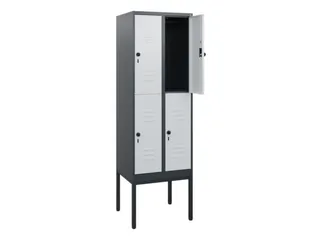 dubbeldekse locker,HxBxD 1950x600x500mm,2x2vak.,vak B 300mm - 2