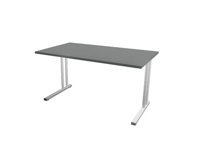 In hoogte verstelbaar bureau,HxBxD 720-840x1400x800mm,MS-donkergrijs