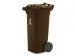 Vuilcontainer PE 80 liter HxBxD 930x448x530mm met wielen bruin