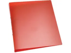 Ringmap A4 2 Ringen 25mm Transparant Rood