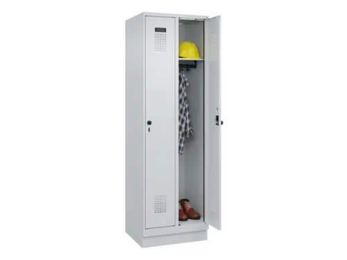 locker,HxBxD 1950x600x500mm,2vak,vak B 300mm,draaigrendel,sokkel
