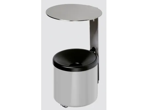 Wandasbak 0.6 liter 220x90mm Zilverkleurig Staal Met Overkapping Rvs