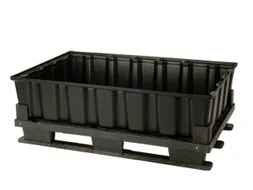 PE-opvangbak,v. 2x200l vat,opvangvol. 220l,HxBxD 420x1220x820mm