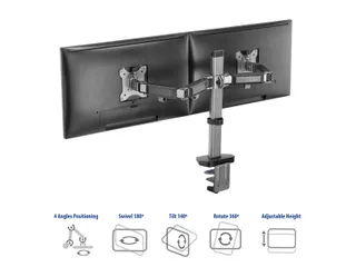 Monitorarm ACT office 2 schermen zilver - 4
