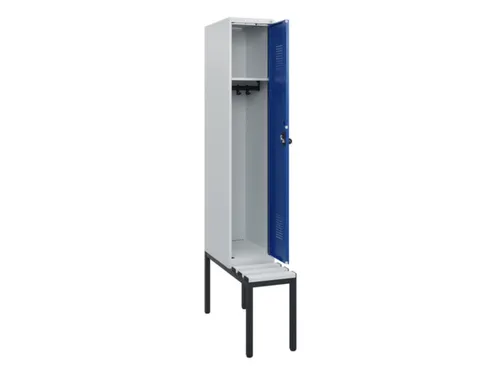 locker met bank,HxBxD 1950x300x815mm,1vak,vak B 300mm,draaigrendel