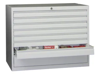 ladekast 800x1023x600mm 8laden cilinderslot RAL7035 front RAL7035 - 1