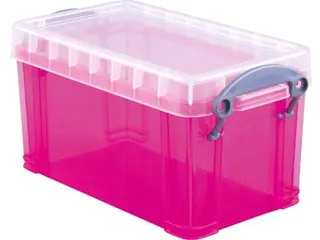 Opbergdoos 2,1 Liter Transparant Roze - 1