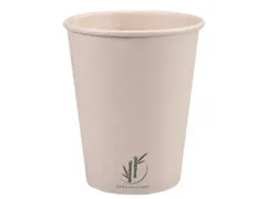 Beker Bamboepapier met PE 250ml lichtbruin pak 50 stuks