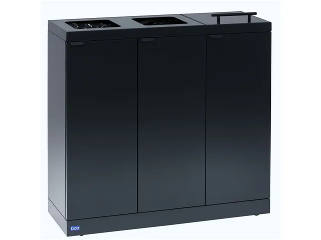 Bica 873 Afvalscheidingsunit 3x65 Liter Zwart