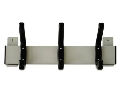 wandkapstok,HxBxD 120x300x100mm,3jashaken,metaal/ABS,grijs