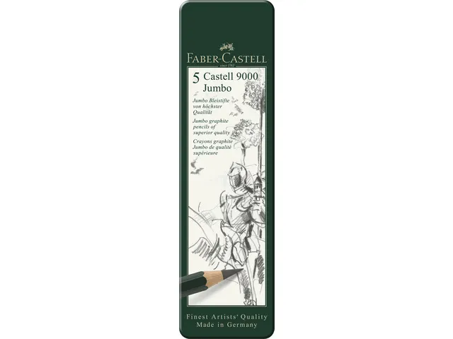 Crayon Faber Castell 9000 Jumbo étui à 5 pces HB/2B/4B/6B/8B