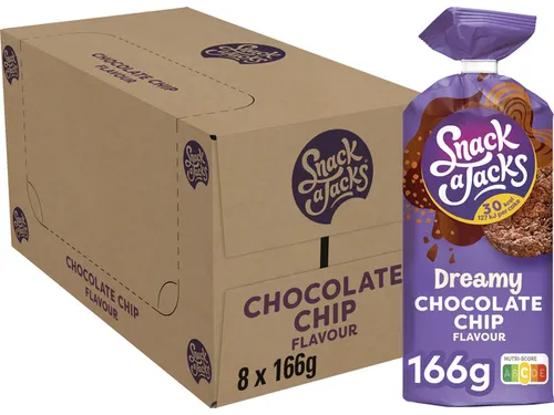 Rijstwafel Snack-a-Jacks chocololate chip pak 166 gram